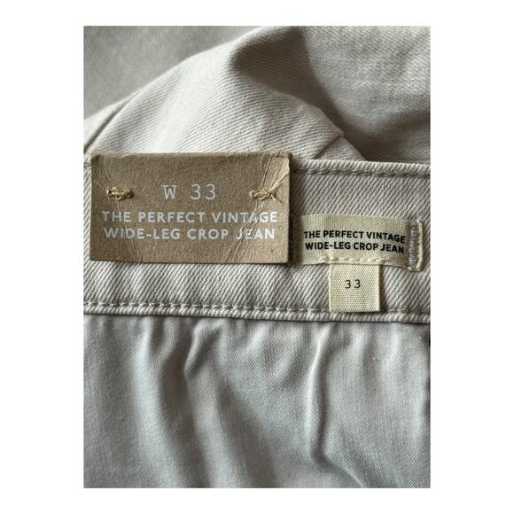 Madewell Perfect Vintage Wide Leg Crop Jeans High Rise beige size W 33 - Picture 7 of 8